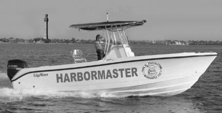 Provincetown Harbormaster main patrol boat is an Edgewater 245
